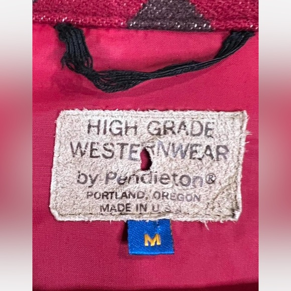 Vintage 70's/80's Men's Pendleton High Grade Western Wear Wool Blanket Jacket - Picture 3 of 9